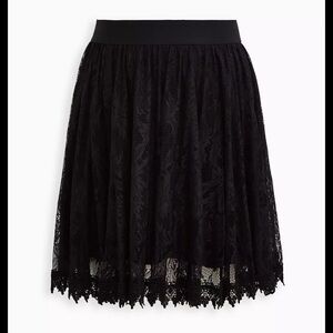 Torrid Black Lace Skirt